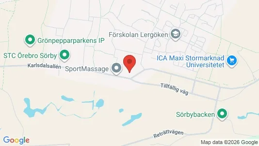Apartments for rent i Örebro - kort over placeringen