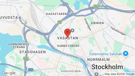 Rooms for rent i Vasastan - kort over placeringen