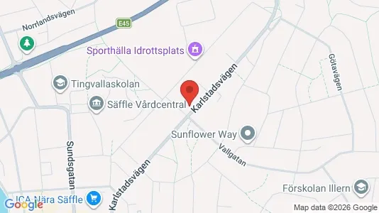 Apartments for rent i Säffle - kort over placeringen