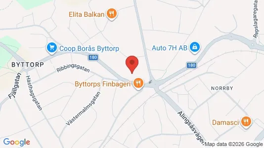 Apartments for rent i Borås - kort over placeringen