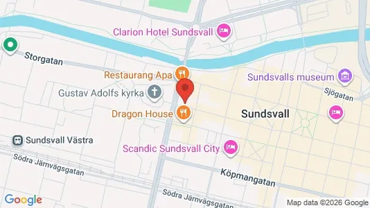Apartments for rent i Sundsvall - kort over placeringen