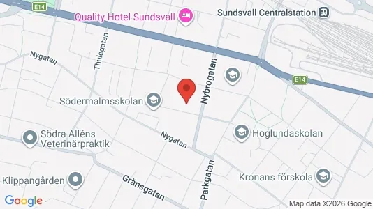 Apartments for rent i Sundsvall - kort over placeringen
