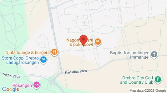 Apartments for rent i Örebro - kort over placeringen