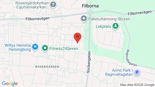 Apartments for rent i Helsingborg - kort over placeringen