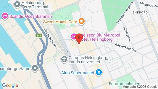 Apartments for rent i Helsingborg - kort over placeringen