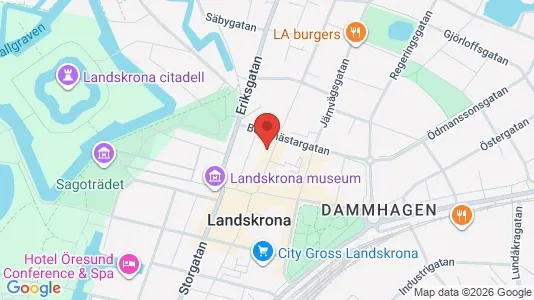 Apartments for rent i Landskrona - kort over placeringen