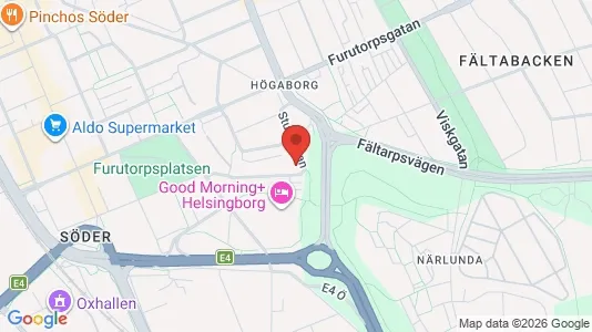 Apartments for rent i Helsingborg - kort over placeringen
