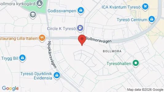 Apartments for rent i Tyresö - kort over placeringen