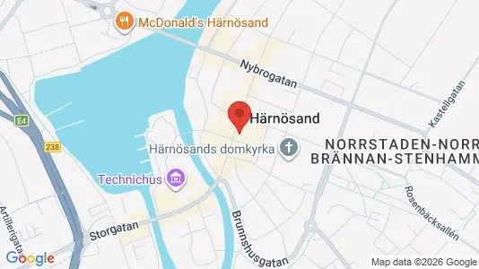 Apartments for rent i Härnösand - kort over placeringen