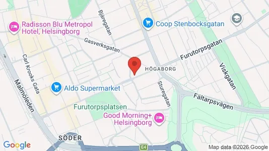 Apartments for rent i Helsingborg - kort over placeringen