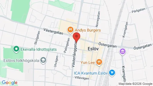 Apartments for rent i Eslöv - kort over placeringen