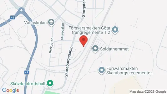 Apartments for rent i Skövde - kort over placeringen