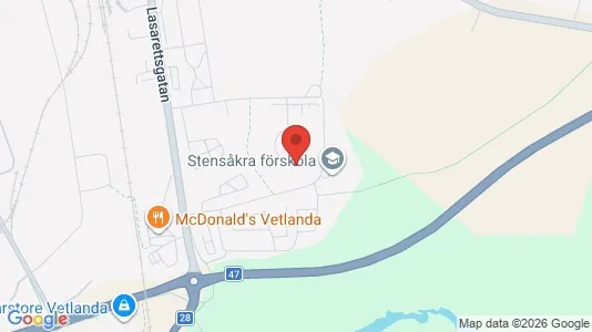 Apartments for rent i Vetlanda - kort over placeringen
