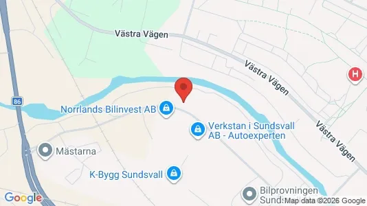 Apartments for rent i Sundsvall - kort over placeringen