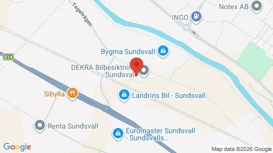 Apartments for rent i Sundsvall - kort over placeringen