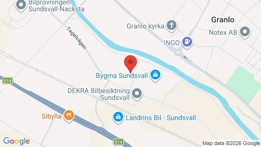 Apartments for rent i Sundsvall - kort over placeringen