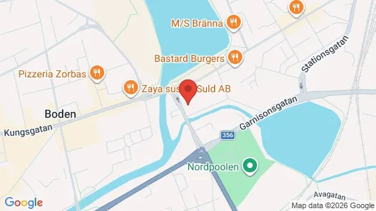Apartments for rent i Boden - kort over placeringen
