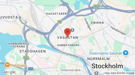 Rooms for rent i Vasastan - kort over placeringen