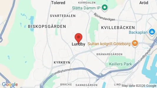 Apartments for rent i Lundby - kort over placeringen