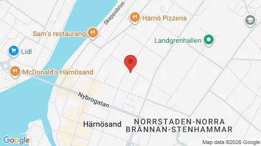 Apartments for rent i Härnösand - kort over placeringen
