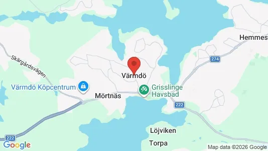 Houses for rent i Värmdö - kort over placeringen