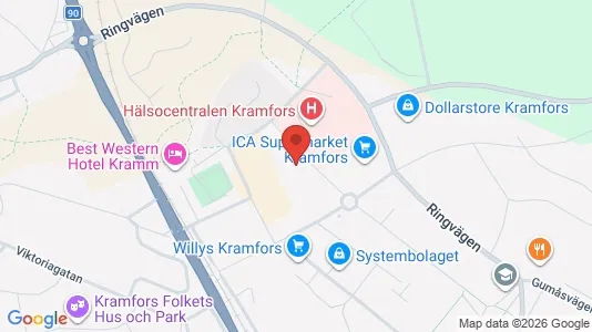 Apartments for rent i Kramfors - kort over placeringen