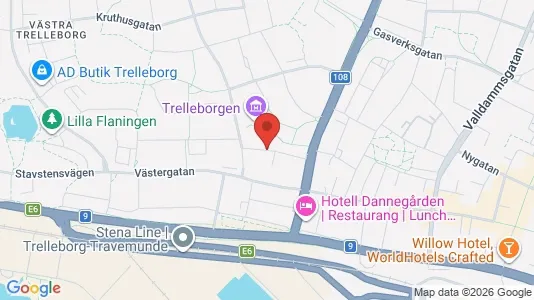 Apartments for rent i Trelleborg - kort over placeringen
