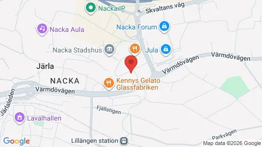 Apartments for rent i Nacka - kort over placeringen