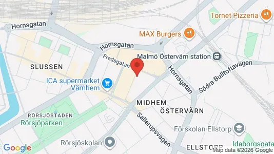 Apartments for rent i Malmö City - kort over placeringen