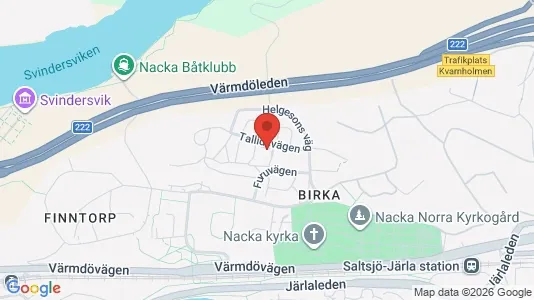 Apartments for rent i Nacka - kort over placeringen
