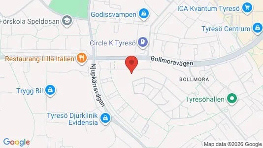 Apartments for rent i Tyresö - kort over placeringen