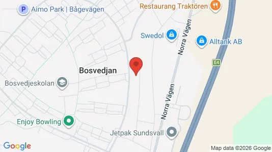 Apartments for rent i Sundsvall - kort over placeringen