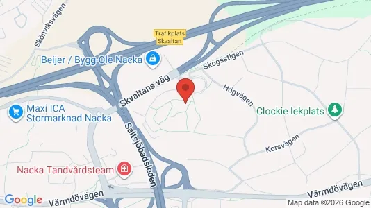 Apartments for rent i Nacka - kort over placeringen