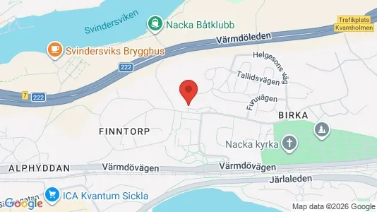 Apartments for rent i Nacka - kort over placeringen