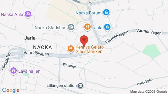 Apartments for rent i Nacka - kort over placeringen