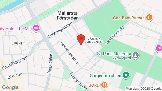 Apartments for rent i Malmö City - kort over placeringen