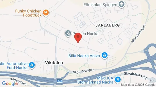 Apartments for rent i Nacka - kort over placeringen
