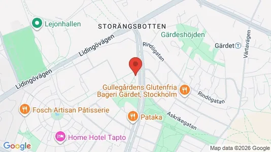 Apartments for rent i Gärdet/Djurgården - kort over placeringen
