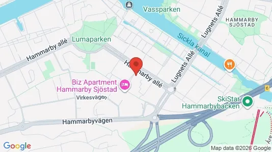 Apartments for rent i Hammarbyhamnen - kort over placeringen