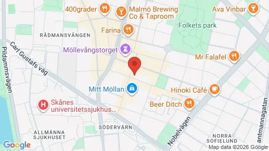 Apartments for rent i Malmö City - kort over placeringen