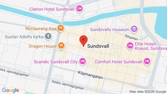 Rooms for rent i Sundsvall - kort over placeringen