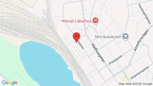 Apartments for rent i Nässjö - kort over placeringen