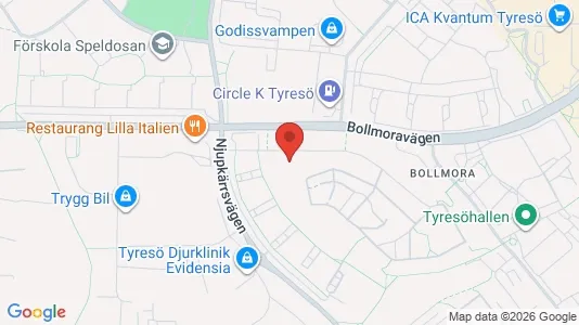 Apartments for rent i Tyresö - kort over placeringen