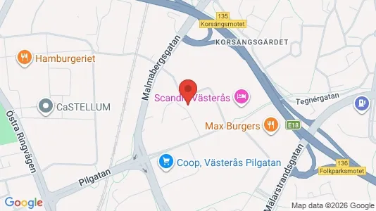 Apartments for rent i Västerås - kort over placeringen