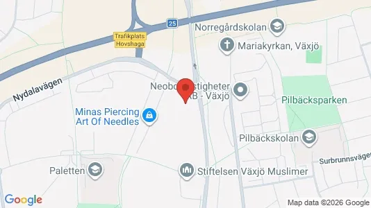 Apartments for rent i Växjö - kort over placeringen