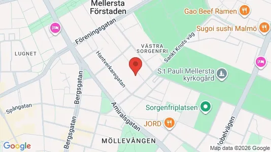 Apartments for rent i Malmö City - kort over placeringen