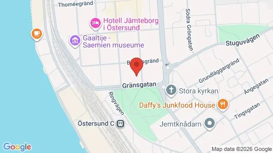 Apartments for rent i Östersund - kort over placeringen