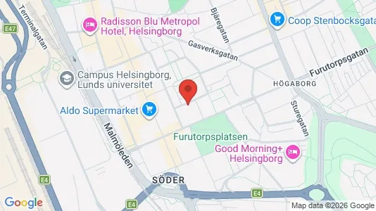 Apartments for rent i Helsingborg - kort over placeringen