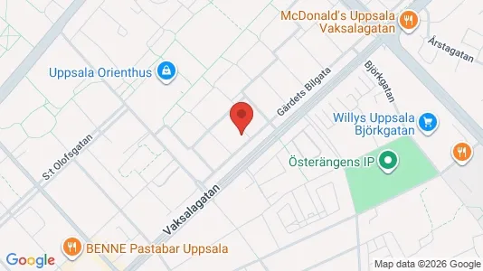Apartments for rent i Uppsala - kort over placeringen