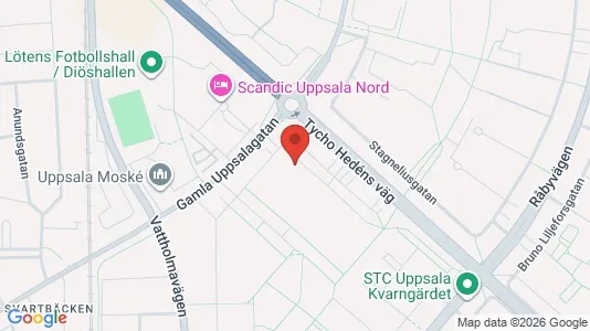 Apartments for rent i Uppsala - kort over placeringen